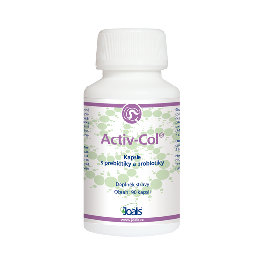 Activ-Col probiotic and prebiotic capsules for gut health and immune support, 90 capsules bottle