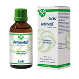 Antimetal 50ml bottle and box detox supplement for heavy metal removal by Joalis