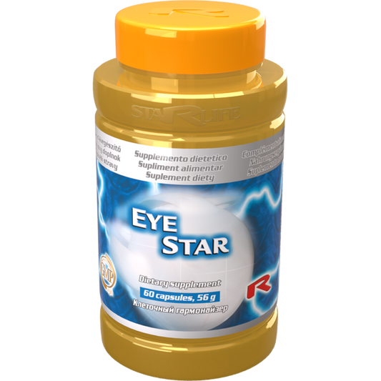 Eye Star dietary supplement bottle with 60 capsules for vision support and eye health protection