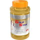 Gold Star dietary supplement with medicinal mushrooms Cordyceps sinensis and Ganoderma lucidum for immune support and vitality, 60 capsules