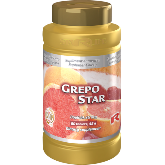 Grepo Star dietary supplement with grapefruit seed extract for Yeast – Candida albicans support, 60 tablets