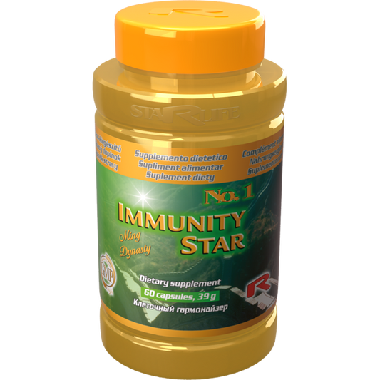 Immunity Star dietary supplement bottle with 60 capsules for immune system support