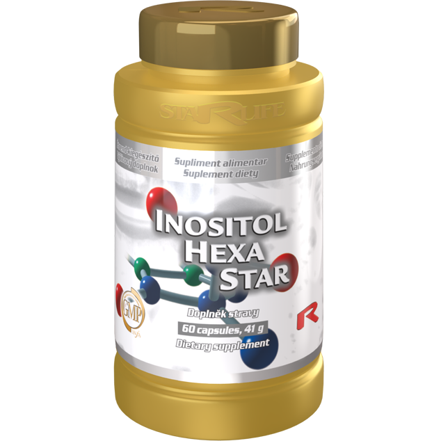 Inositol Hexa Star dietary supplement bottle with 60 capsules for antioxidant and immune support