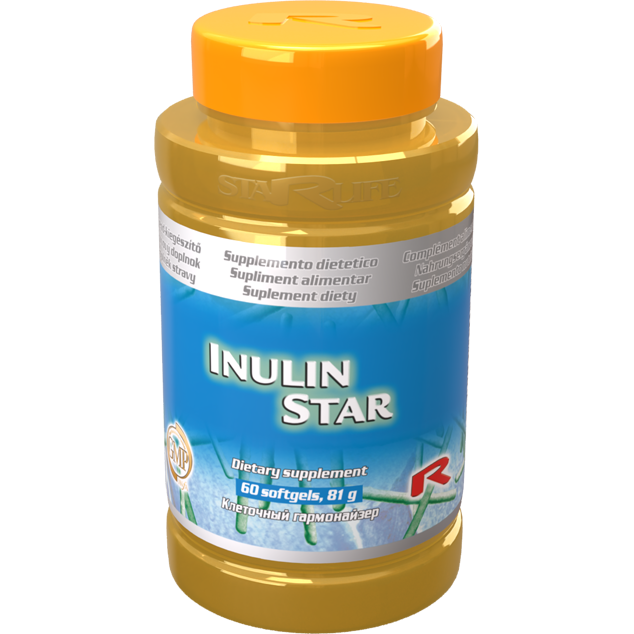 Inulin Star dietary supplement bottle with 60 softgels for immunity and digestive health