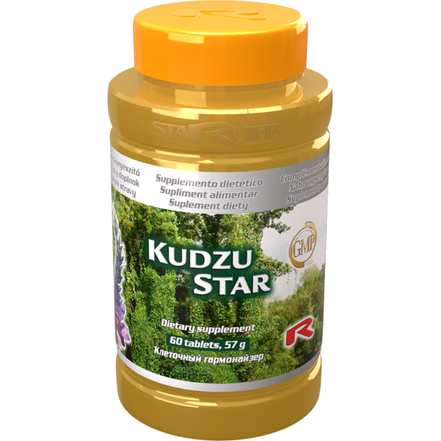 Kudzu Star dietary supplement bottle with 60 tablets for detox and health support