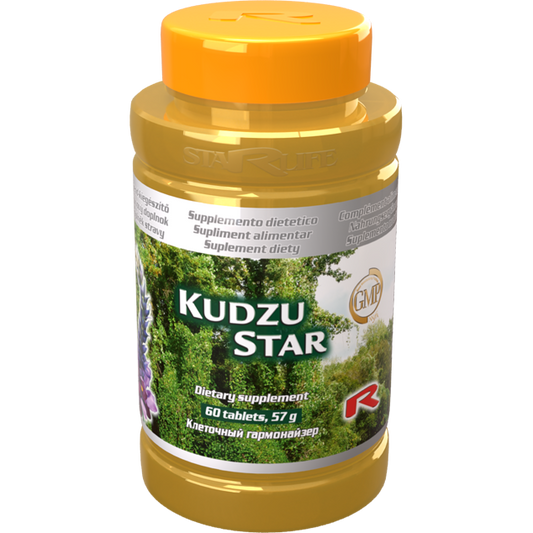 Kudzu Star dietary supplement bottle with 60 tablets for detox and health support