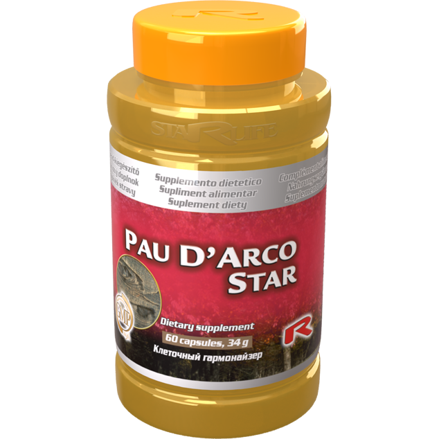 Pau D’Arco Star dietary supplement bottle with 60 capsules for immune and health support