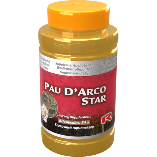 Pau D’Arco Star dietary supplement bottle with 60 capsules for immune and health support