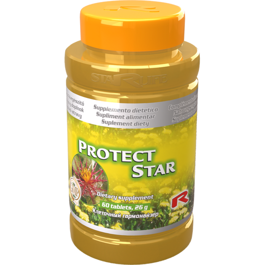 Protect Star liver support dietary supplement bottle with 60 tablets