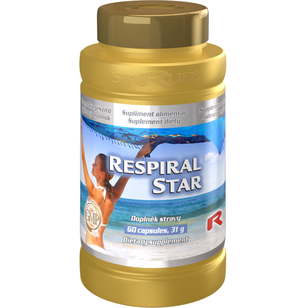 Respiral Star dietary supplement for respiratory health, 60 capsules bottle