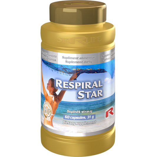 Respiral Star dietary supplement for respiratory health, 60 capsules bottle