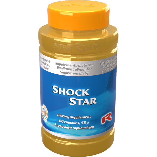 Shock Star dietary supplement with shark cartilage for immunity, 60 capsules bottle