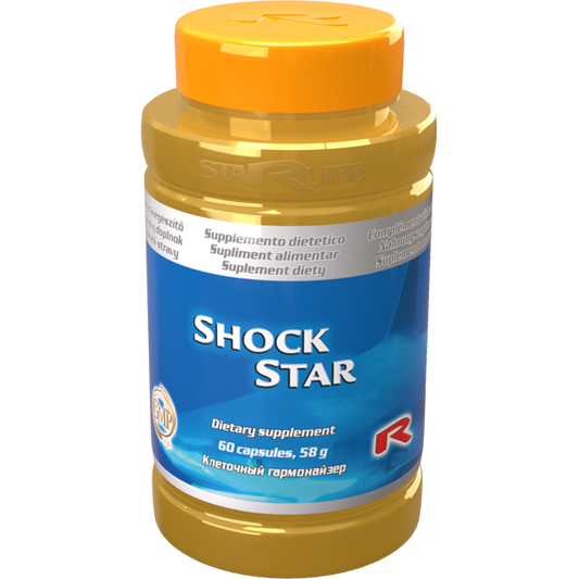 Shock Star dietary supplement with shark cartilage for immunity, 60 capsules bottle