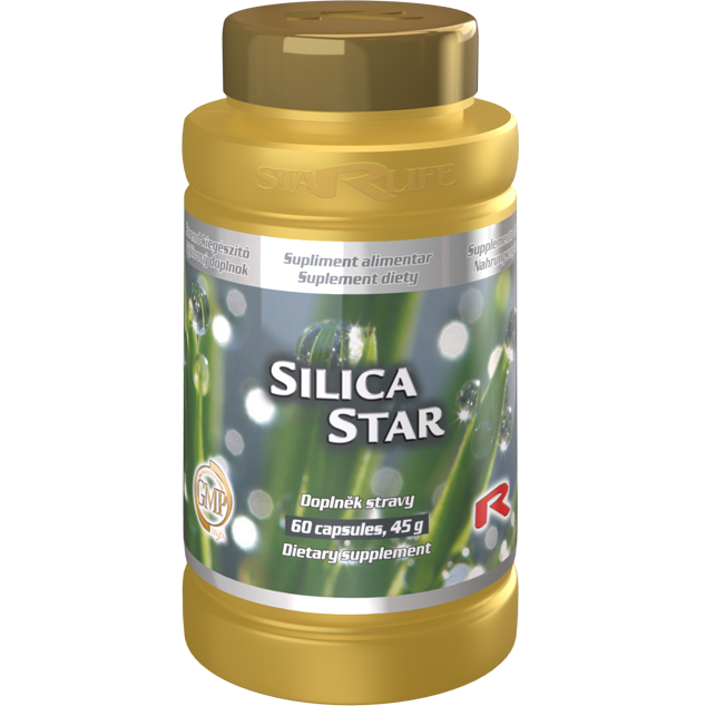 Silica Star natural silica dietary supplement bottle with 60 capsules