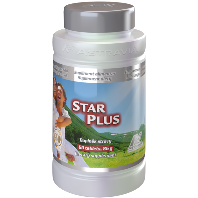 Star Plus vitamin and mineral supplement bottle with 60 tablets for immune support and antioxidant benefits