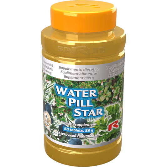Water Pill Star dietary supplement with medicinal herbs for urinary tract support, 60 tablets bottle