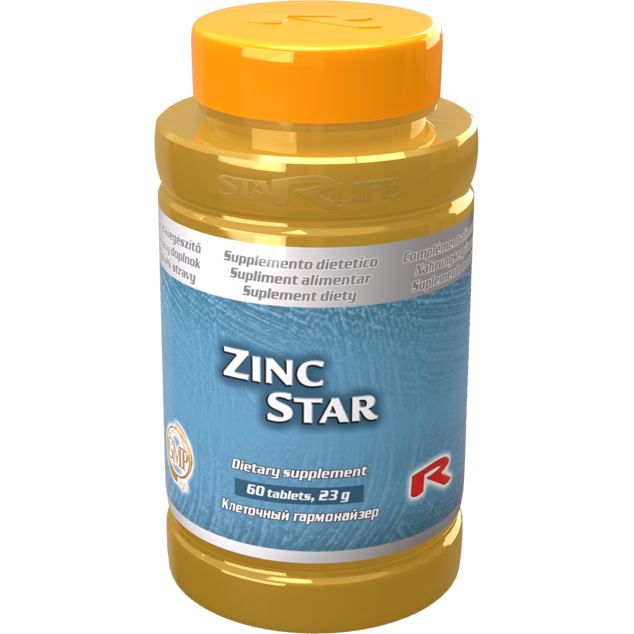 Zinc Star dietary supplement bottle with 120 tablets for zinc vitamin benefits and immune support