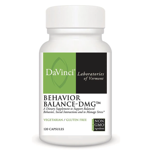 DaVinci Behavior Balance-DMG supplement for ADHD support with 120 vegetarian capsules