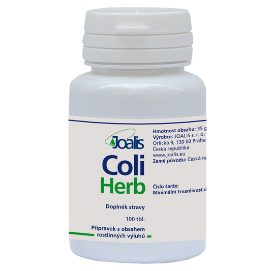 ColiHerb supplement for diarrhea flatulence and intestinal detoxification with 100 tablets