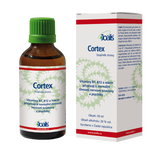 Cortex 50ml dietary supplement for reptilian brain support with vitamins B1, B12, niacin, Ginkgo biloba, and sea buckthorn.