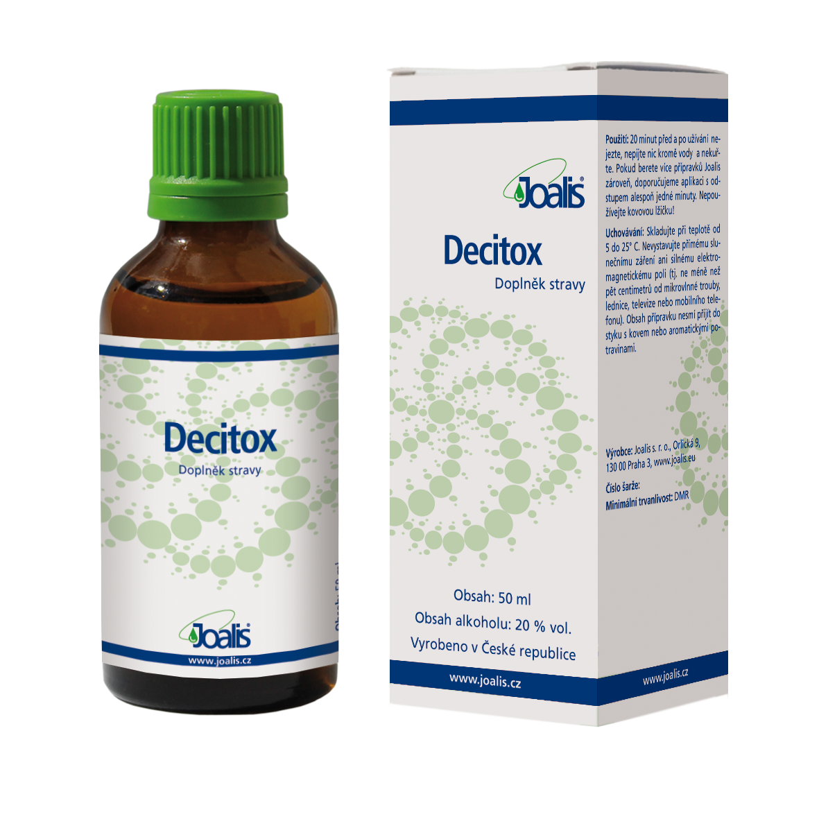 Decitox 50ml miasma supplement for kidney, heart, and vital force balance with herbal extracts