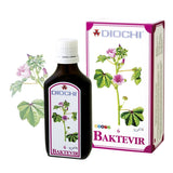 Baktevir 50ml natural dietary supplement supporting respiratory system with plant extracts and essential oils
