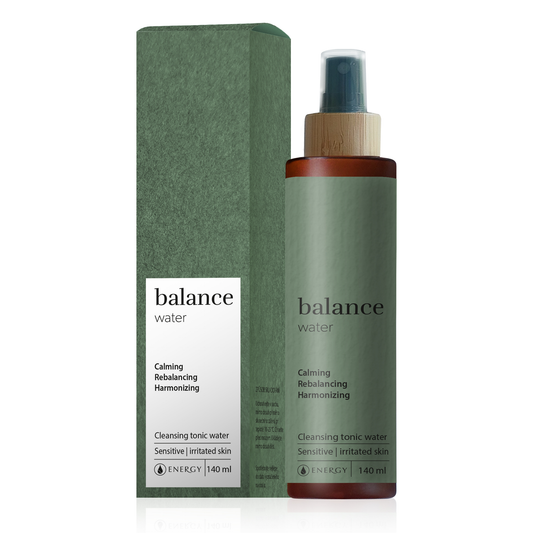 140ml Balance Water Facial Toner for sensitive and irritated skin, calming and rebalancing with Cistus ladaniferus and Citrus unshiu extract