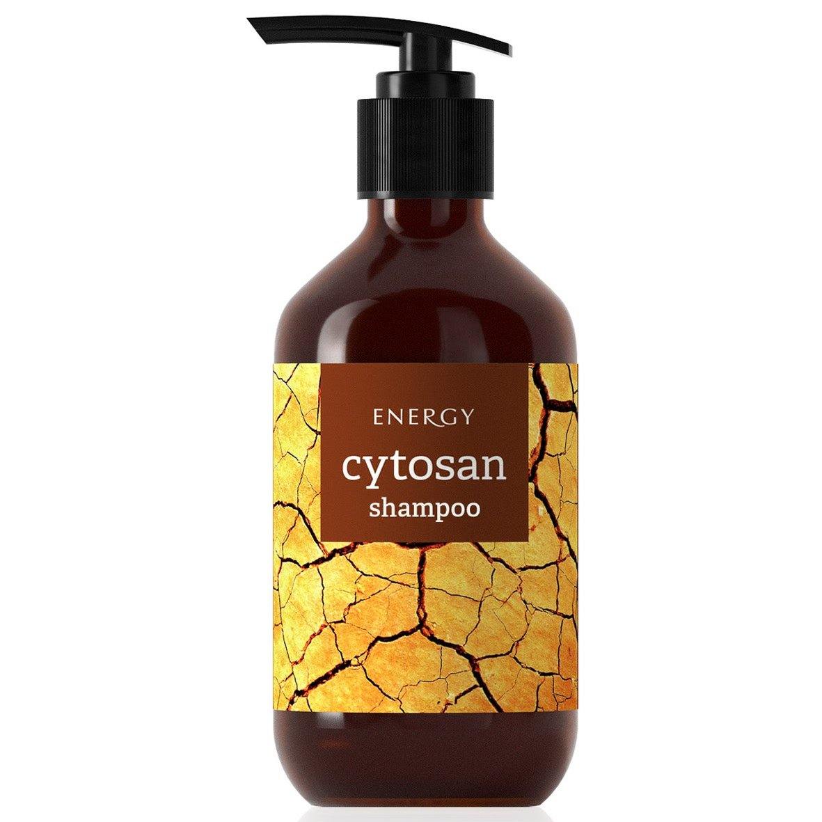 Cytosan natural shampoo with humic substances for dandruff, eczema, and oily hair care, 180ml bottle