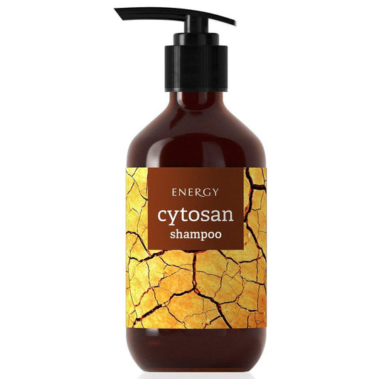 Cytosan natural shampoo with humic substances for dandruff, eczema, and oily hair care, 180ml bottle