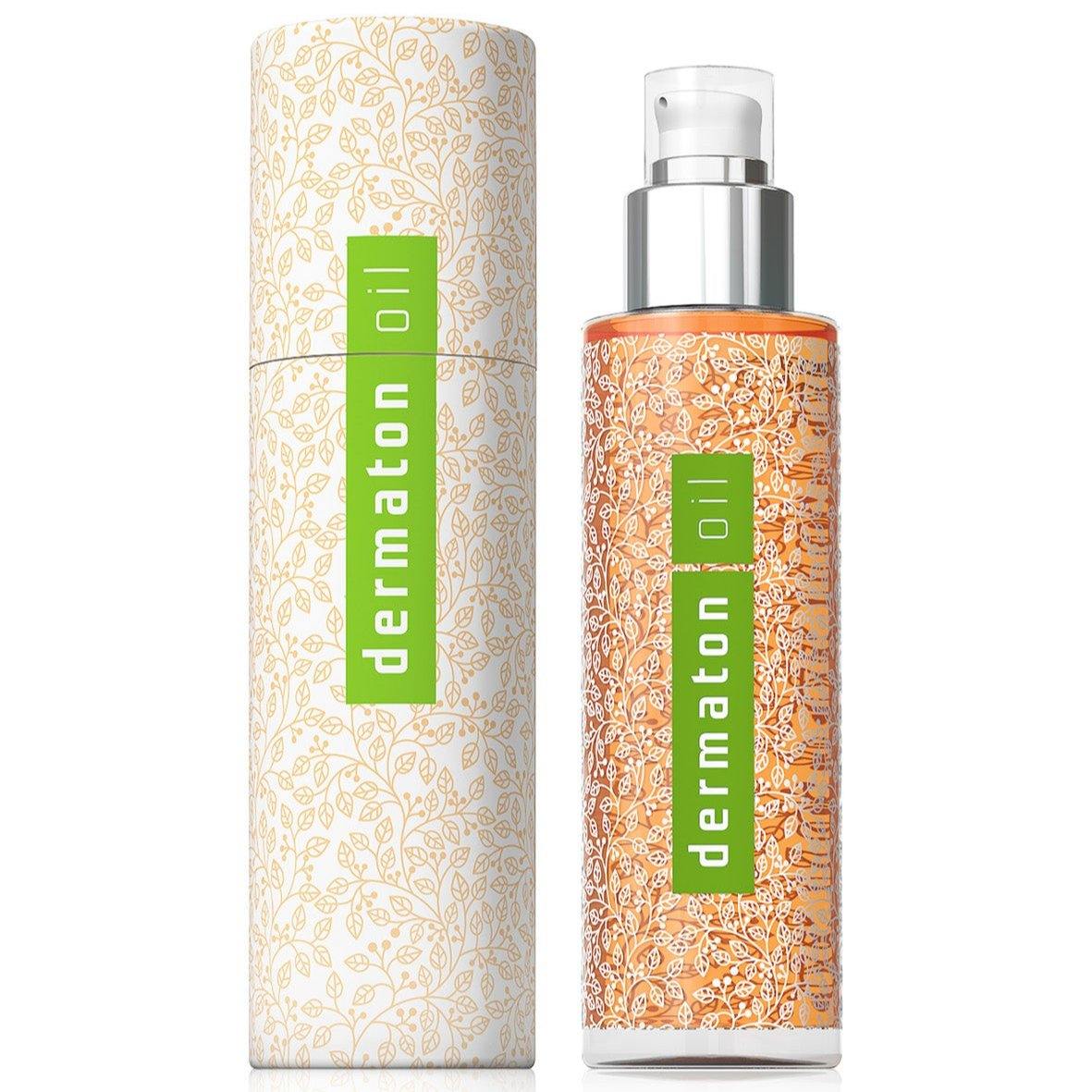 Dermaton regenerating gel oil bottle and packaging 100ml for skin care and sunburn relief