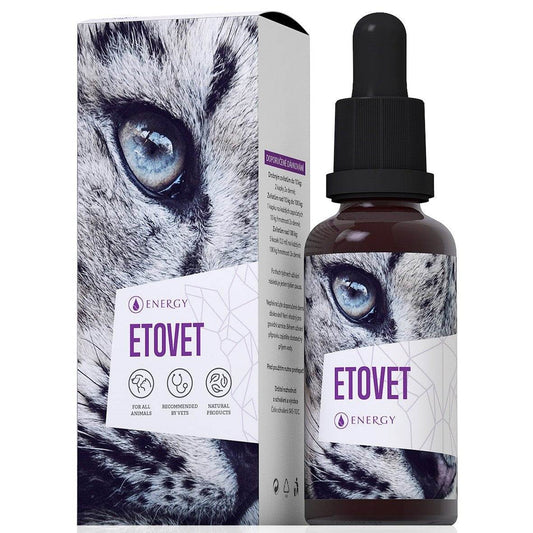 Etovet 30ml natural herbal concentrate for restlessness in dogs and animal behavioral support