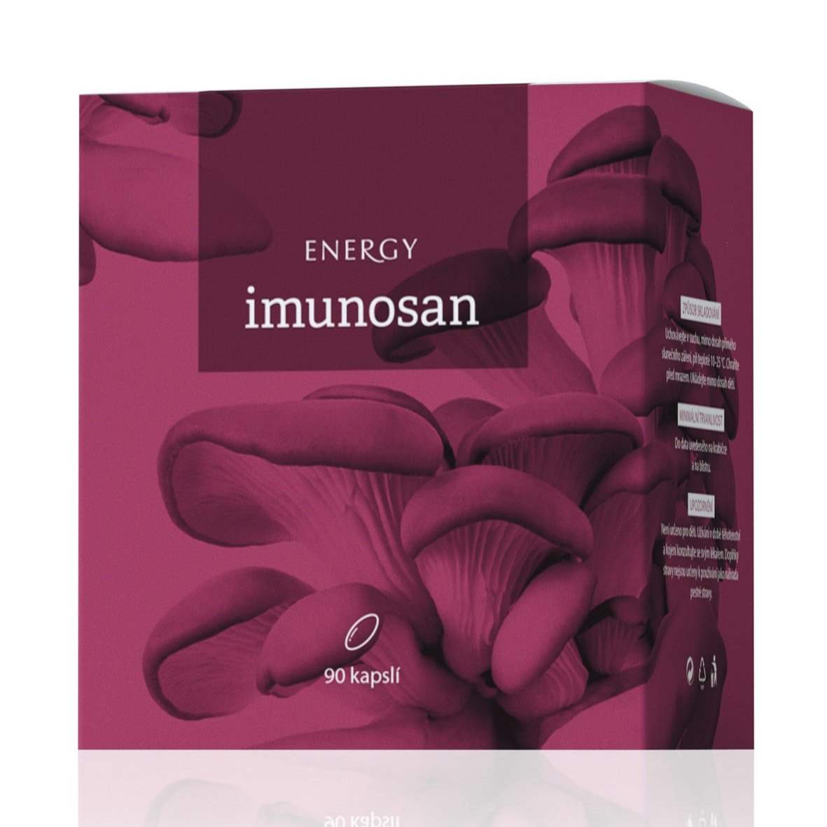 Imunosan natural food supplement box with immunity-boosting mushroom extracts, 90 capsules