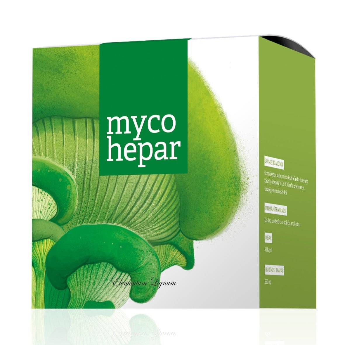 Mycohepar natural food supplement with mushrooms extracts and herbal extracts for liver and gallbladder support, 90 capsules.