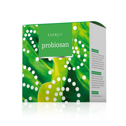 Probiosan probiotics supplement with Chlorella for liver detox, immunity, energy, and gut health, 90 capsules packaging