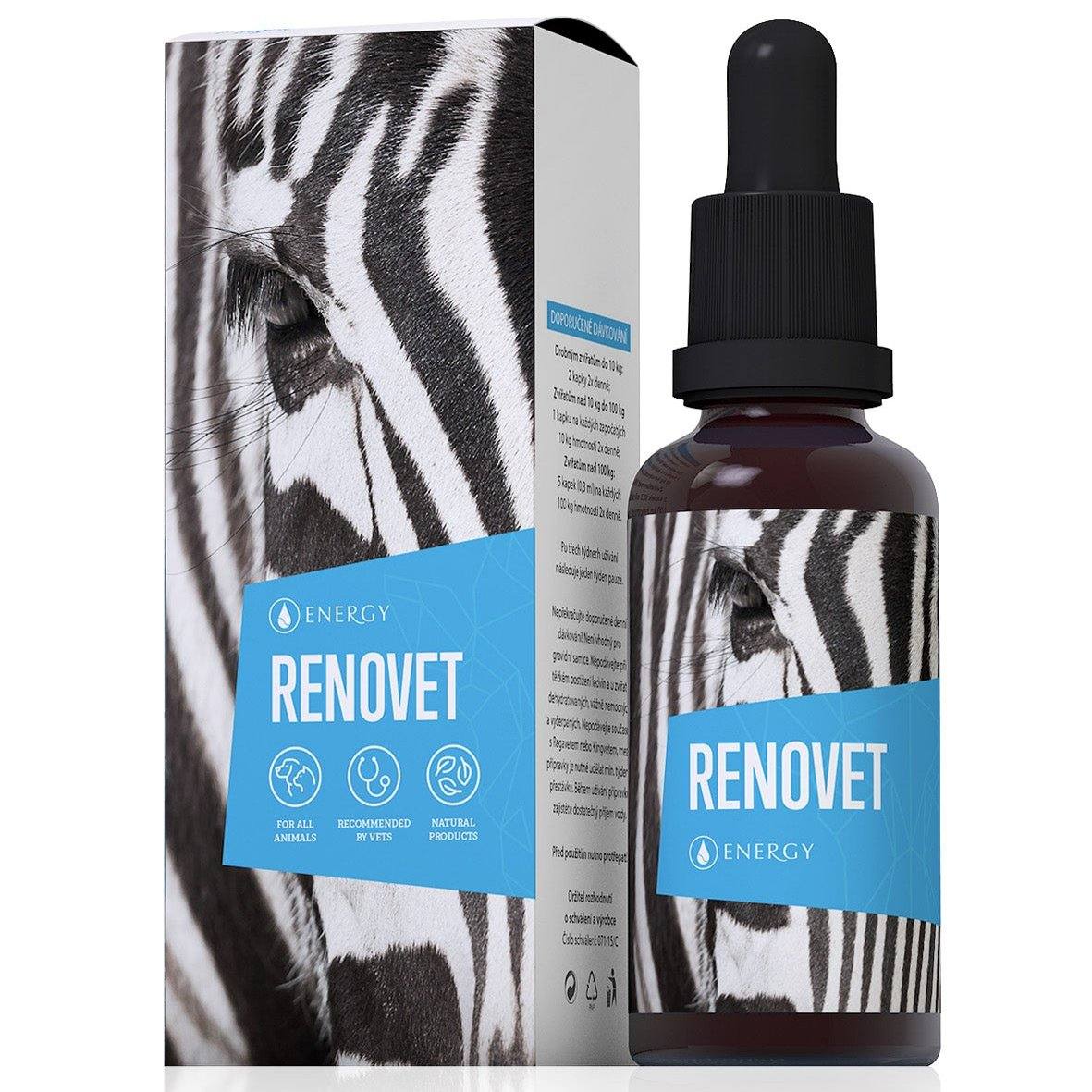 Renovet 30ml natural herbal concentrate for kidney disease in dogs and musculoskeletal support