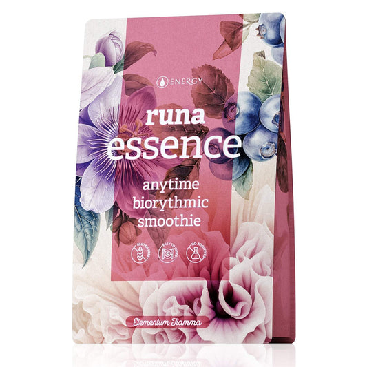 Runa essence biorhythmic smoothie with natural ingredients supporting heart and psyche health, 210g pack