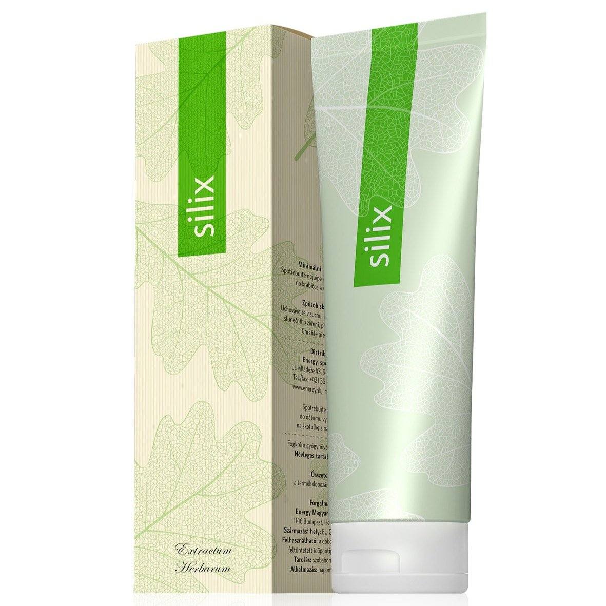 Silix natural toothpaste 100 ml with herbal extracts and thermal water packaging and tube