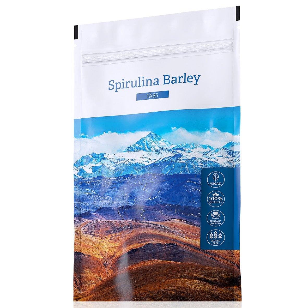 Spirulina Barley 200 tablet supplement for energy, immunity, blood sugar, and weight management with natural spirulina and barley extracts