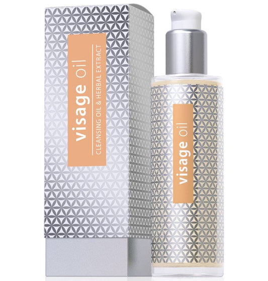 natural make-up remover oil Visage oil 100ml bottle with cleansing oil and herbal extract packaging