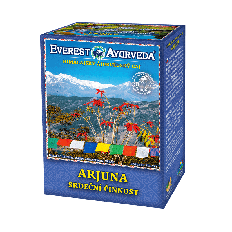 Everest Ayurveda Arjuna herbal tea for heart and cardiovascular support, 100g box