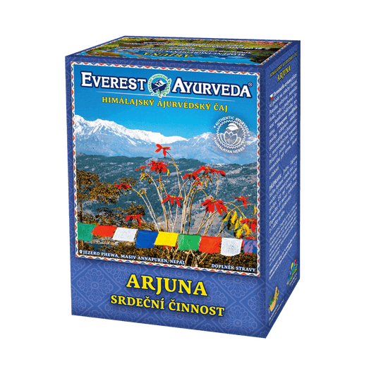Everest Ayurveda Arjuna herbal tea for heart and cardiovascular support, 100g box