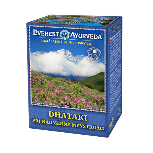 Everest Ayurveda Dhataki herbal tea for excessive menstruation and hormonal balance, 100g box