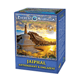 Jaiphal antioxidant and rejuvenation herbal tea 100g Everest Ayurveda packaging with Himalayan landscape image