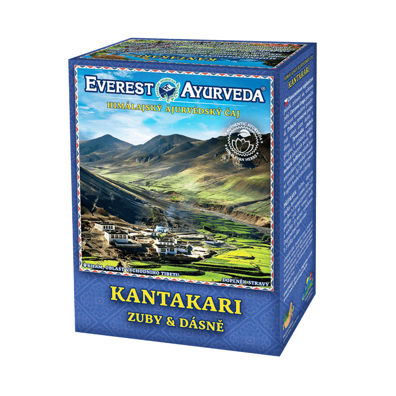 Kantakari herbal tea for teeth and gums health with Himalayan Ayurvedic blend, 100g packaging