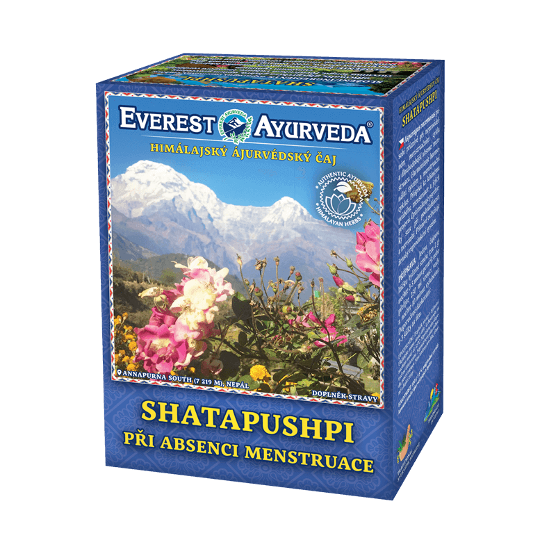 Everest Ayurveda Shatapushpi herbal tea for absence of menstruation, 100g, Himalayan herbal blend for hormonal balance and menstrual cycle support