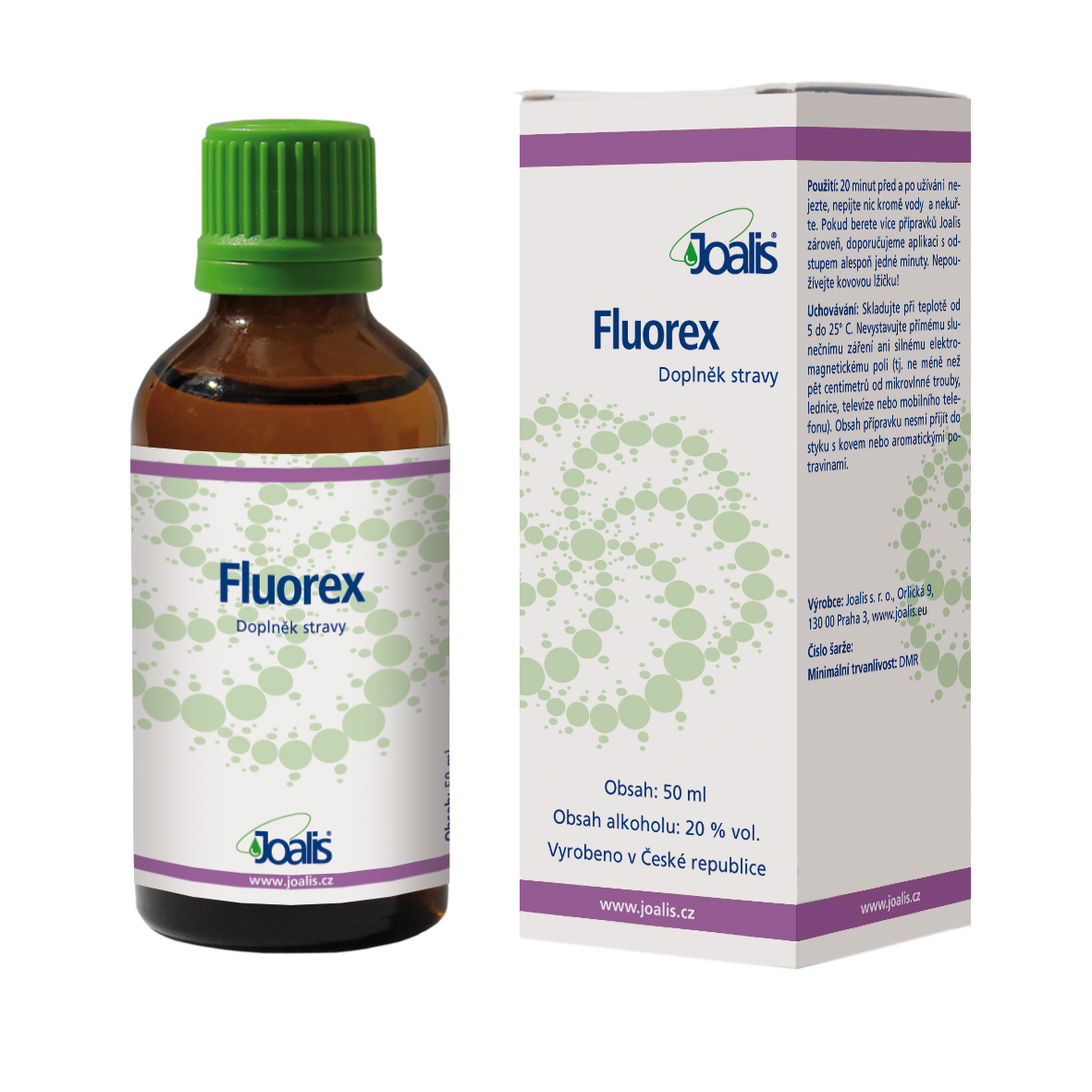 Fluorex 50ml dietary supplement for urogenital problems with plant extracts and ethanol
