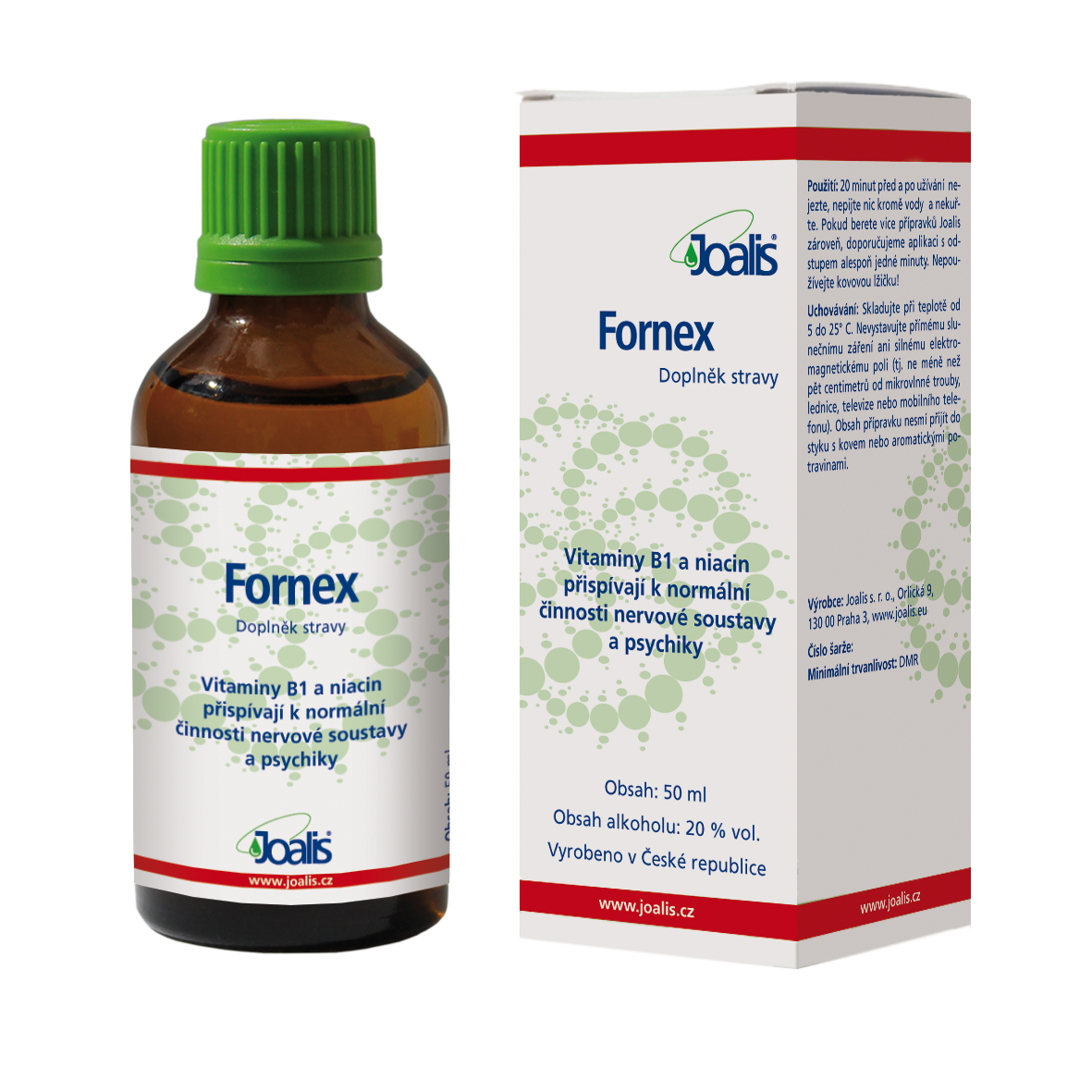 Fornex 50ml nerve bundle supplement with vitamins B1 and niacin for nervous system health and cognitive support