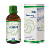 Geosmog 50ml dietary supplement bottle and box for electrosmog protection and cellular health