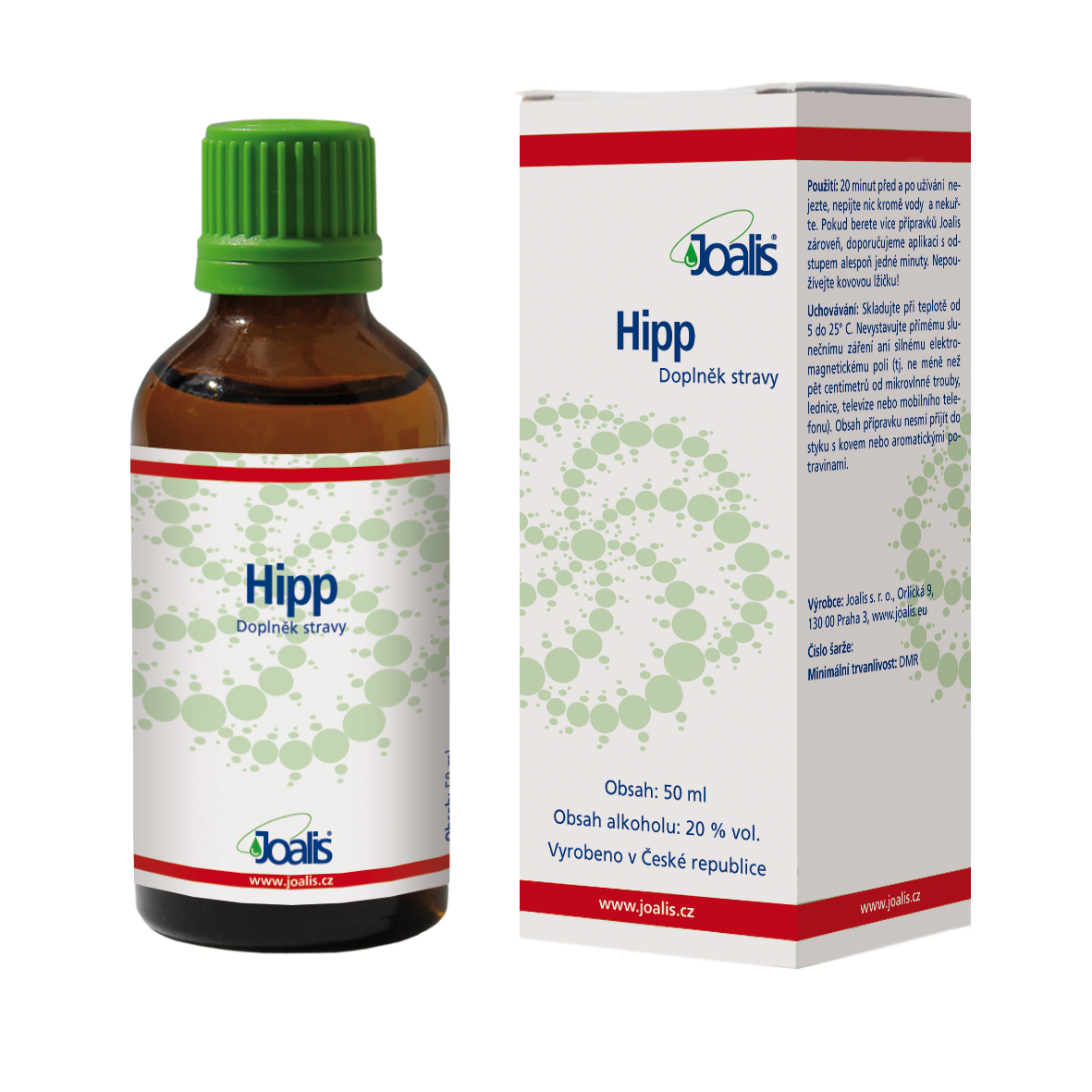 Joalis Hipp 50ml detox body fluids dietary supplement with plant extracts and vitamin B6