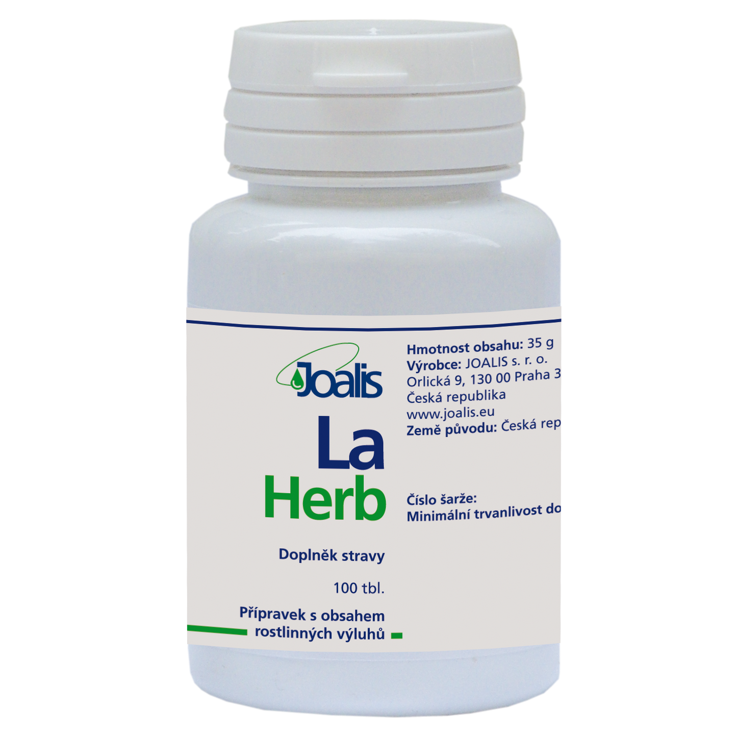 LaHerb dietary supplement bottle for enteric nervous system detoxification with 100 tablets